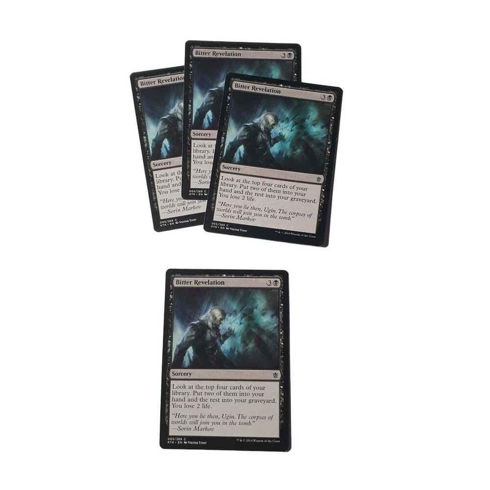 Magic: The Gathering Bitter Revelation 65/269 KTK Common Sorcery 4X Viktor Titov